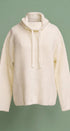 Ribbed Funnel Neck Knit Sweater in IVORY - Women's Sweaters | Urban Daizy