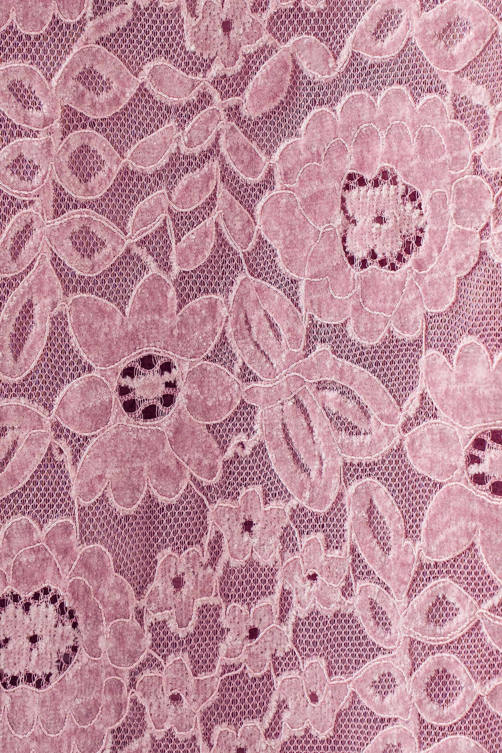 Sheer Floral Lace Long Sleeve Layering Top