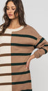 Urban Daizy Two-Tone Striped Knit Sweater Dress Cream-Multi Dress - Women's (UDZ-DR-00352) – alternate view 10