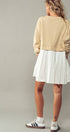 Urban Daizy Pleated Skirt Layered Statement Sweater Dress Rust Dress - Women's (UDZ-DR-00306) – alternate view 4