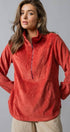 Urban Daizy Corduroy Funnel Neck Half Zip Pullover Top Black Tunic - Women's (UDZ-OT-00138) – alternate view 9