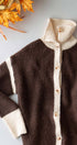 Urban Daizy Contrast Trim Collared Sweater Cardigan Brown Cardigan - Women's (UDZ-TP-00814) – alternate view 12