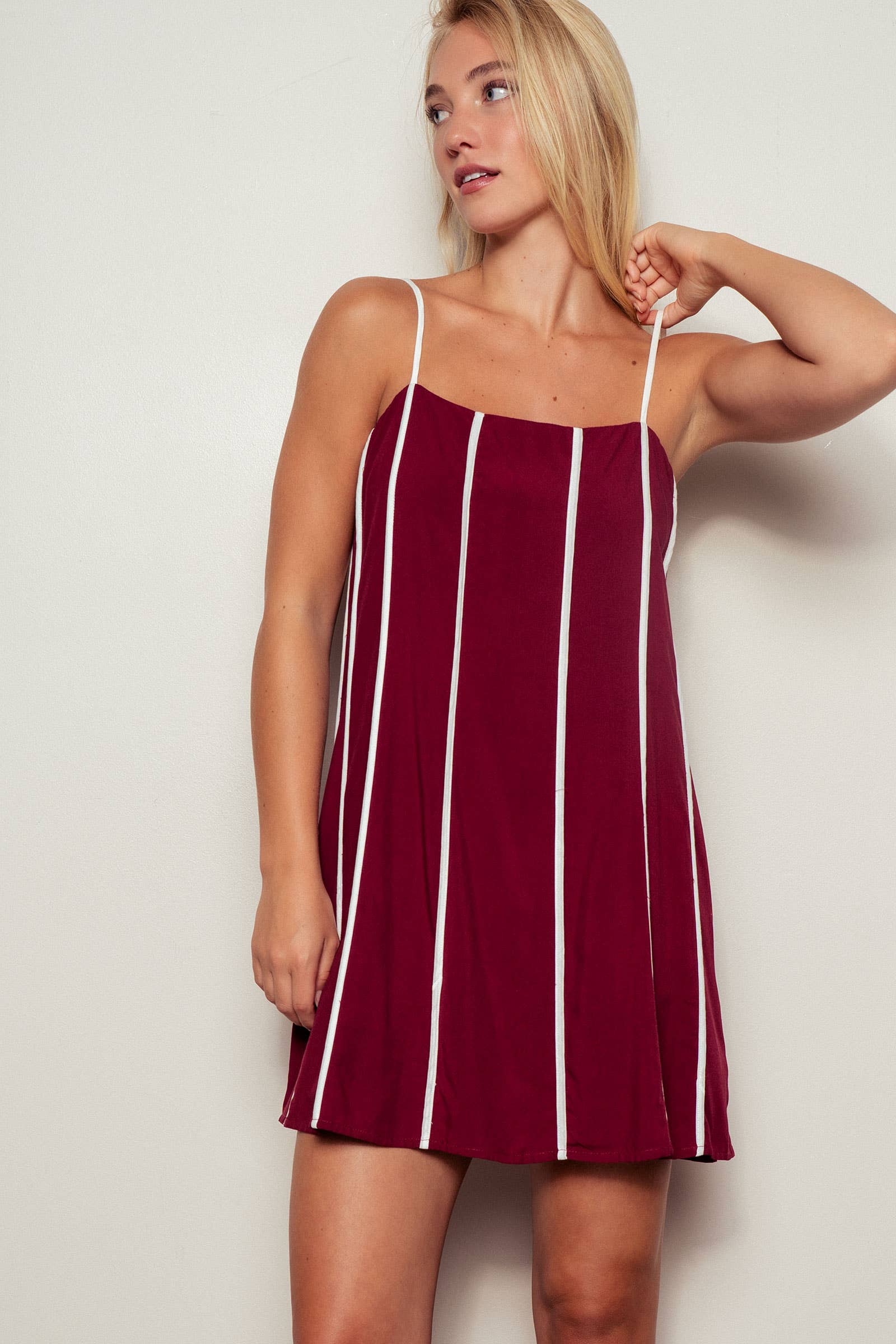 Striped A-Line Mini Dress