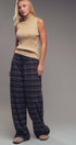 Urban Daizy Plaid Wide-Leg Lounge Pants Brown-Multi Lounge Sweatpants/Joggers - Women's (UDZ-KN-00150) – alternate view 10