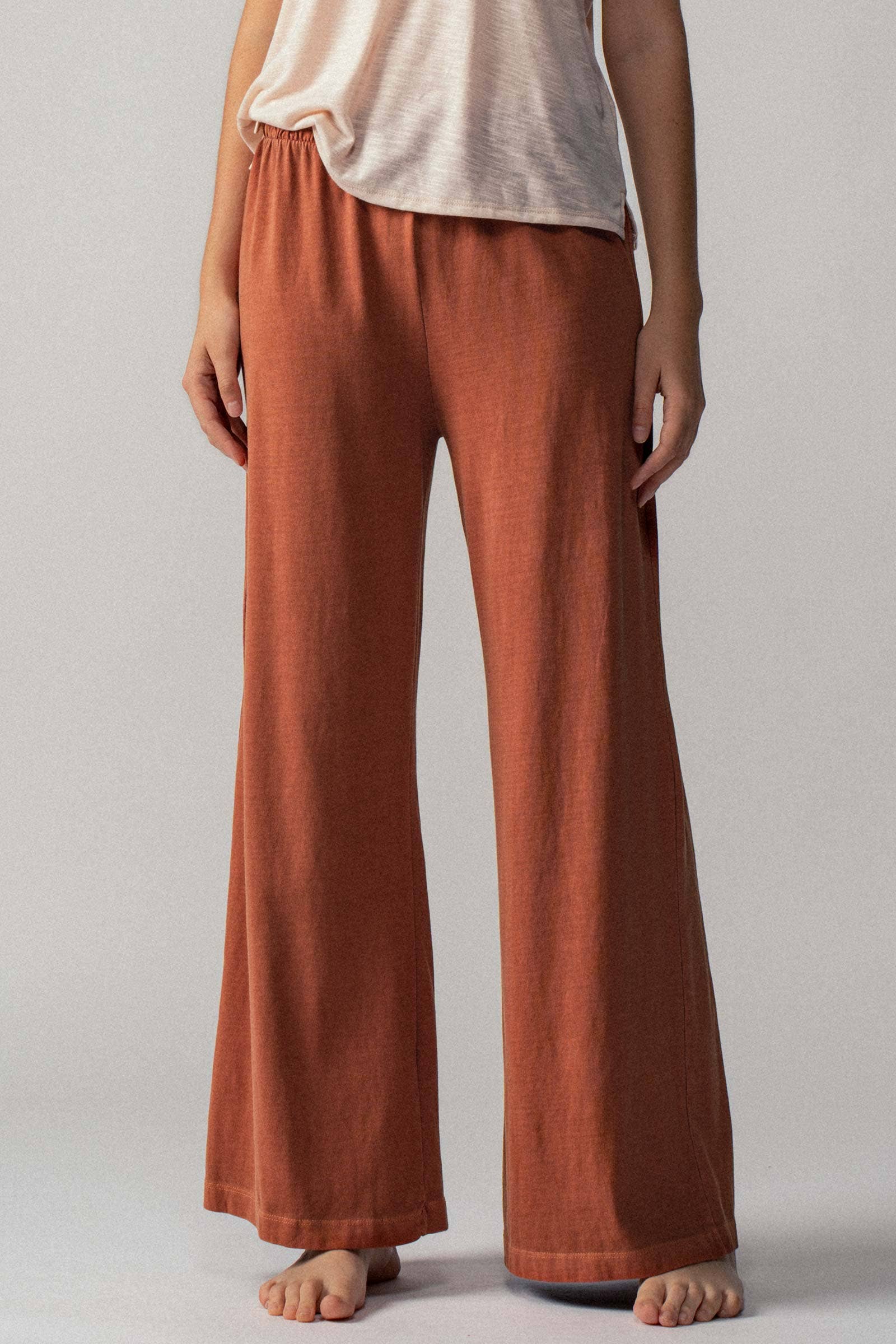 Vintage Wash Cotton Flare Yoga Pants