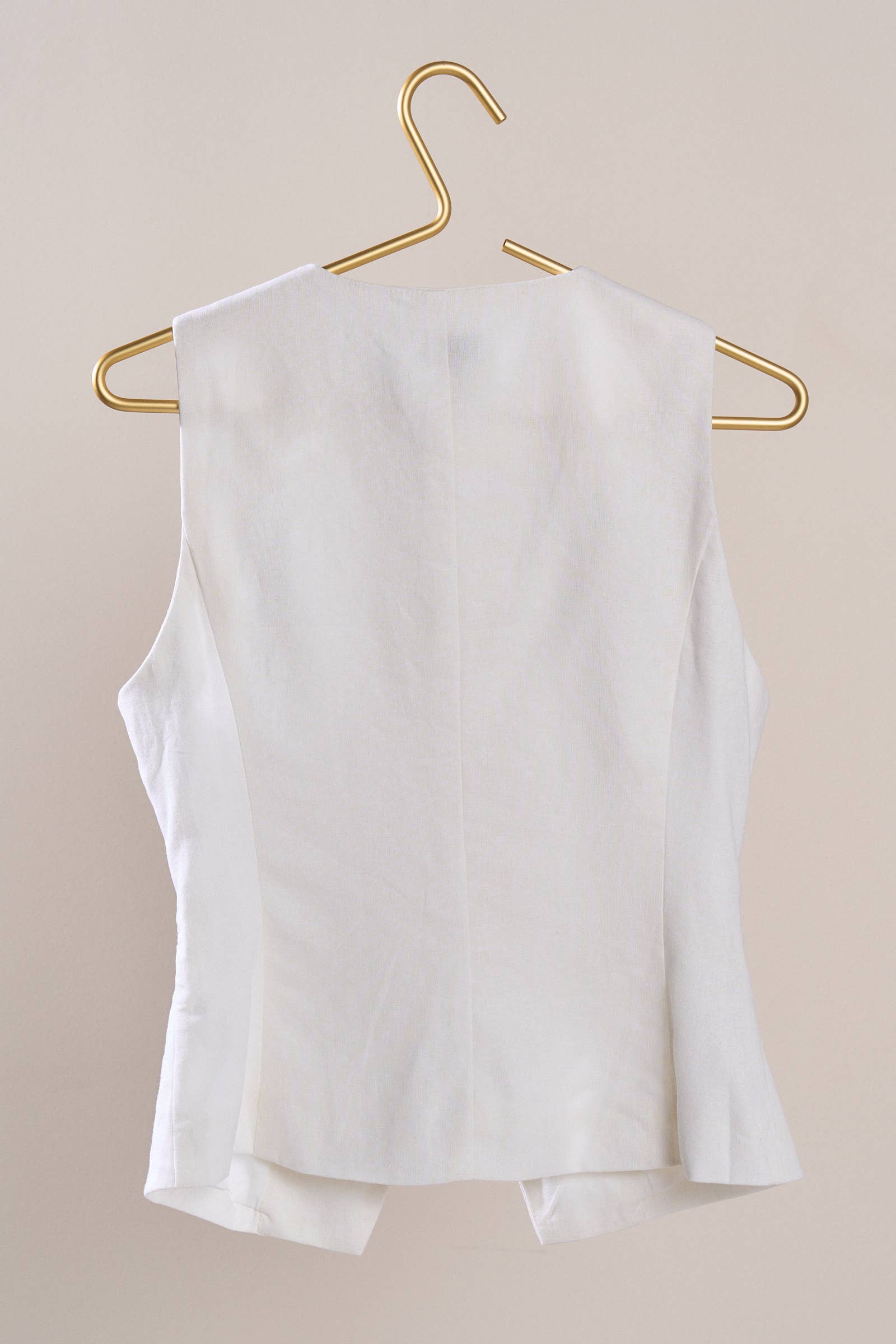 Tailored Linen Blend Waistcoat Vest