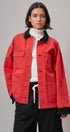 Oversized Utility Barn Jacket in RED - Women's Jackets & Blazers | Urban Daizy