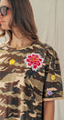 Urban Daizy Camo Floral Patch Oversized Cotton Tee Camouflage T-Shirt - Women's (UDZ-TP-01054) – alternate view 3