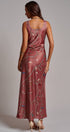 Urban Daizy Coastal Rope Print Satin Slip Midi Dress Brown Dress - Women's (UDDR0360-Brown) – alternate view 5