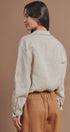 Linen Double Layer Wrap Blouse with Built-In Tank in LINEN - Women's Shirts & Blouses | Urban Daizy