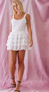 Urban Daizy Tiered Lace Corset Bodice Detail Mini Dress Ivory Dress - Women's (UDZ-DR-00381) – alternate view 6