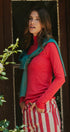 Classic Striped Long Sleeve Turtleneck Top in RED - Women's T-Shirts & Polos | Urban Daizy
