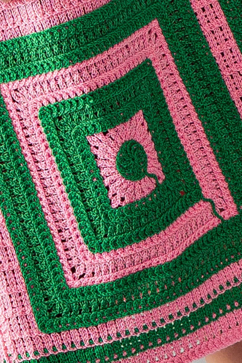 Urban Daizy Geometric Crochet Midi Length Open Front Cardigan Black Cardigan - Women's (UDZ-KN-00277) – alternate view 16