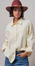Soft Meadow Button-Down Shirt in CREAM - Women's Shirts & Blouses | Urban Daizy