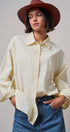 Soft Meadow Button-Down Shirt in CREAM - Women's Shirts & Blouses | Urban Daizy