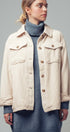 Urban Daizy Oversized Sherpa Lined Corduroy Shacket Beige Shirt Jacket Shacket - Women's (UDZ-OT-00163) – alternate view 3