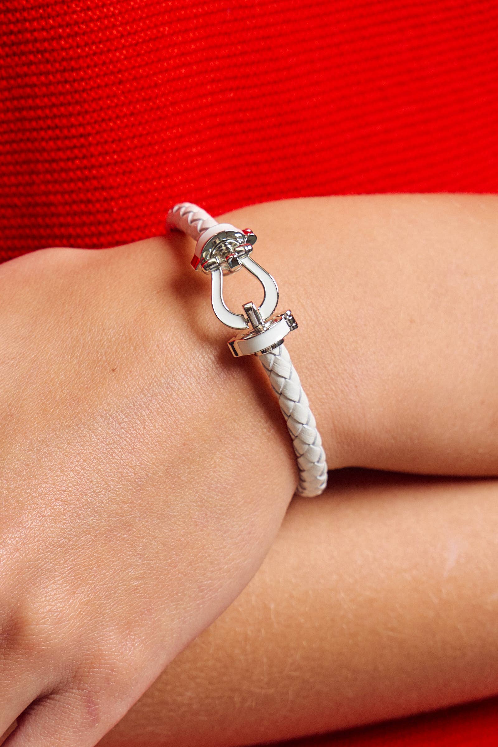 Urban Daizy Braided Equestrian Clasp Bracelet Orange Woven/Braided Bracelet (TNAC0444-Orange) – alternate view 2