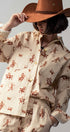 Urban Daizy Western Rodeo Ready Roundup Shirt Ivory Button Down Shirt - Women's (UDZ-DR-00390) – alternate view 11