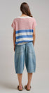 Urban Daizy Retro Striped Textured Knit Sweater Tee Mint Knit Sweater - Women's (TNTP4000-Mint) – alternate view 18