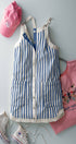 Urban Daizy Sunshine Stripe Overall Dress Blue Overalls - Women's (UDZ-AC-00159)