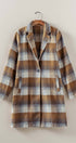 Urban Daizy Brushed Plaid Notched Lapel Coat Black Coat - Women's (UDZ-DR-00392) – alternate view 3