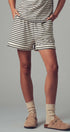 Urban Daizy Striped Knit Lounge Shorts Black Lounge Shorts - Women's (UDZ-TP-00814) – alternate view 7