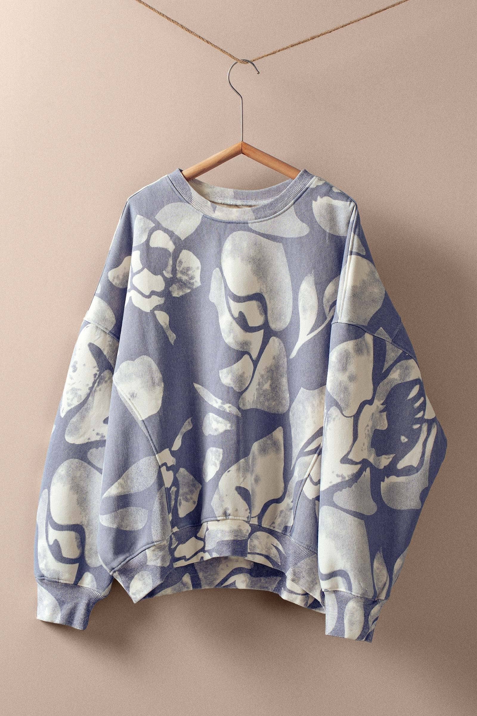 Abstract Cloud Dye Oversized Sweatshirt