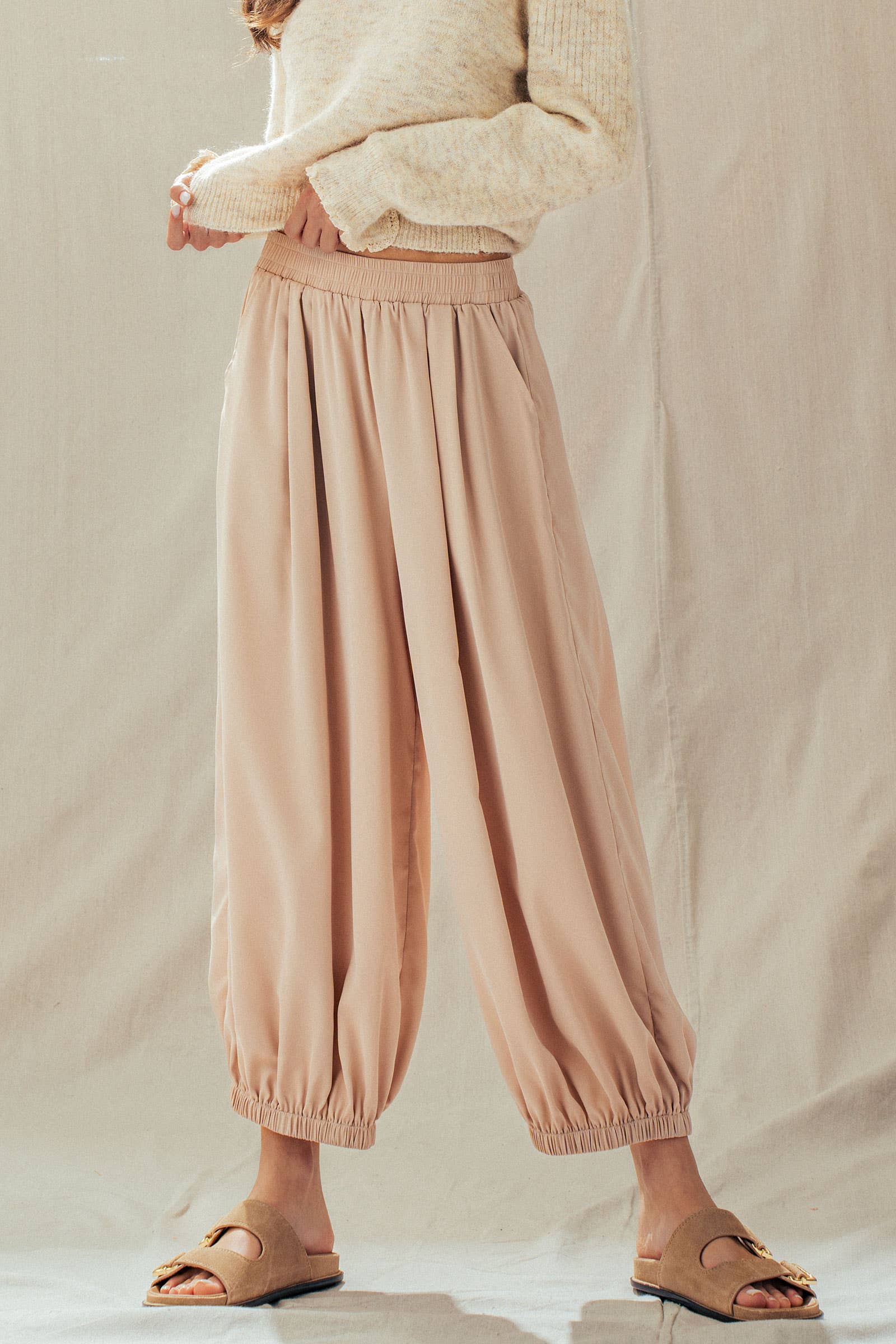 Boho Relaxed Fit Elastic Cuff Pants