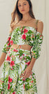 Urban Daizy Off Shoulder Crop Top with Floral Maxi Skirt White Top & Skirt Set - Women's (UDZ-AC-00238) – alternate view 8