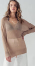 Urban Daizy Ribbed V-Neck Striped Tunic Top Black Tunic - Women's (UDZ-TP-00045) – alternate view 2