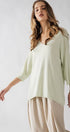 Urban Daizy Relaxed Fit V Neck Three Quarter Sleeve Tunic Top Green Tunic - Women's (UDZ-TP-00030) – alternate view 16