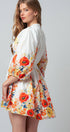 Urban Daizy Floral Print Smocked Cotton Mini Dress Ivory-Multi Dress - Women's (UDZ-DR-00481) – alternate view 8