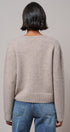 Elegant Wool Blend Cardigan with Lace Trim Detail in MOCHA - Women's Cardigans & Shrugs | Urban Daizy