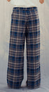 Urban Daizy Elastic Drawstring Waist Plaid Wide-Leg Pants Navy-Grey Pants - Women's (UDZ-PT-00466) – alternate view 5