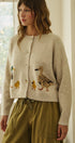 Duckling Parade Intarsia Cardigan in OATMEAL - Women's Cardigans & Shrugs | Urban Daizy