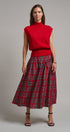 Uptown Mockneck Blouson Top in RED - Women's Sweaters | Urban Daizy