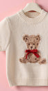 Urban Daizy Coquette Teddy Bear Ribbon Bow Knit Top Navy Knit Top - Women's (TNSW1128) – alternate view 5