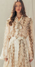 Urban Daizy Snake Print Tie Neck Blouse Long Sleeve Cream-Multi Blouse - Women's (UDZ-TP-01051) – alternate view 2