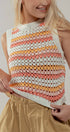 Urban Daizy Striped Crochet Tank Top with Contrast Trim Detail Blue-Multi Tank Top - Women's (UDZ-TP-00260) – alternate…