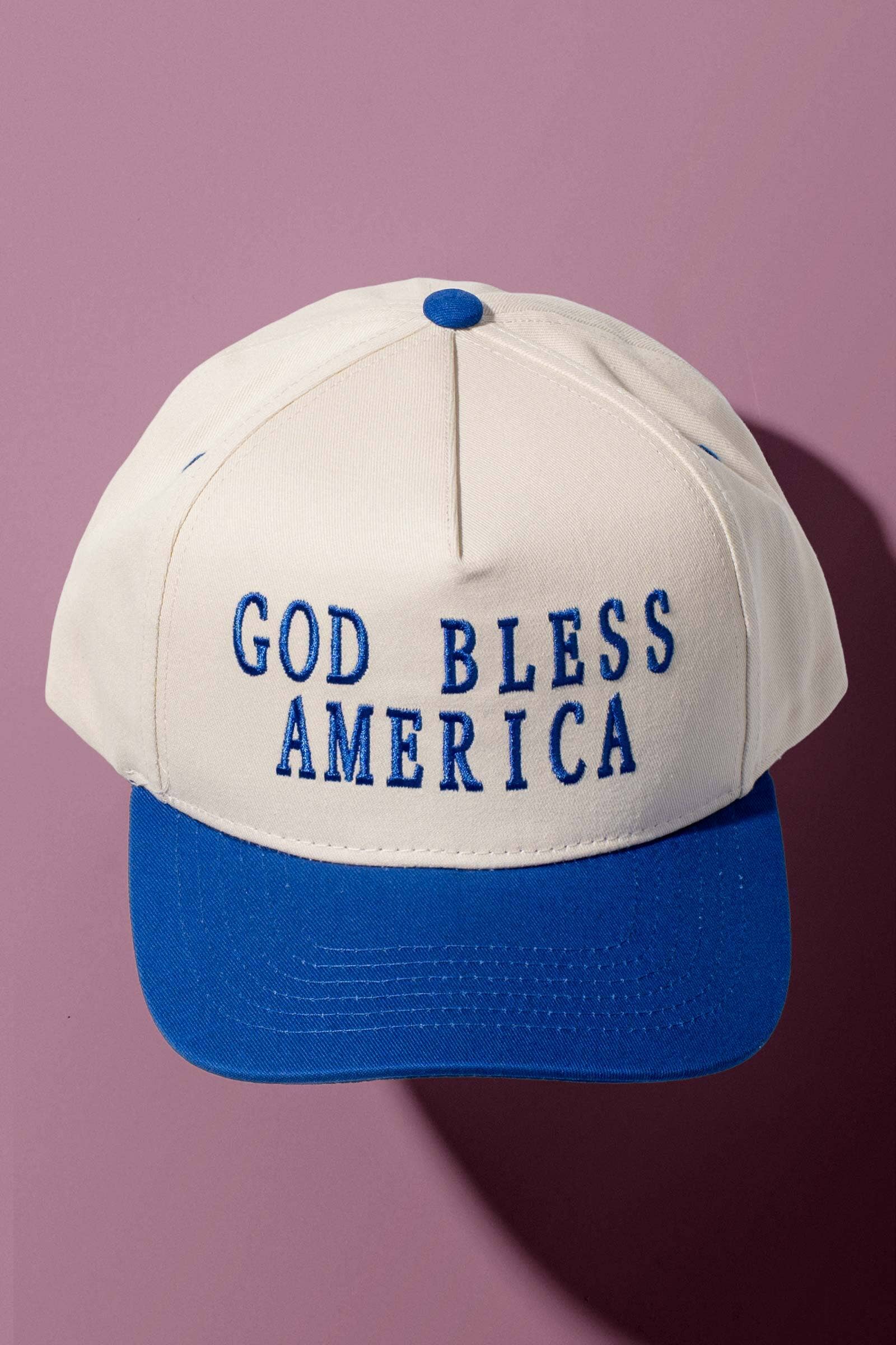 GOD BLESS AMERICA Embroidered Trucker Hat