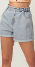Urban Daizy Vintage High Waist Rolled Hem Denim Shorts Blue Shorts - Women's (UDZ-PT-00033) – alternate view 22