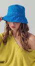 Urban Daizy Romantic Eyelet Lace Embroidered Summer Bucket Hat Blue Bucket Hat - Women's (UDZ-AC-00025)