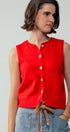 Urban Daizy Relaxed Button-Front Knit Sleeveless Top Black Sweater Vest - Women's (UDZ-SK-00127) – alternate view 7