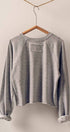 Urban Daizy Cropped USA Flag Graphic Sweatshirt H-Grey Graphic Sweatshirt - Women's (UDZ-TP-00814) – alternate view 5