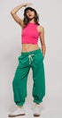 Urban Daizy Elastic Drawstring Cotton Sweatpant Green Lounge Sweatpants Joggers - Women's (UDZ-PT-00336) – alternate view 22