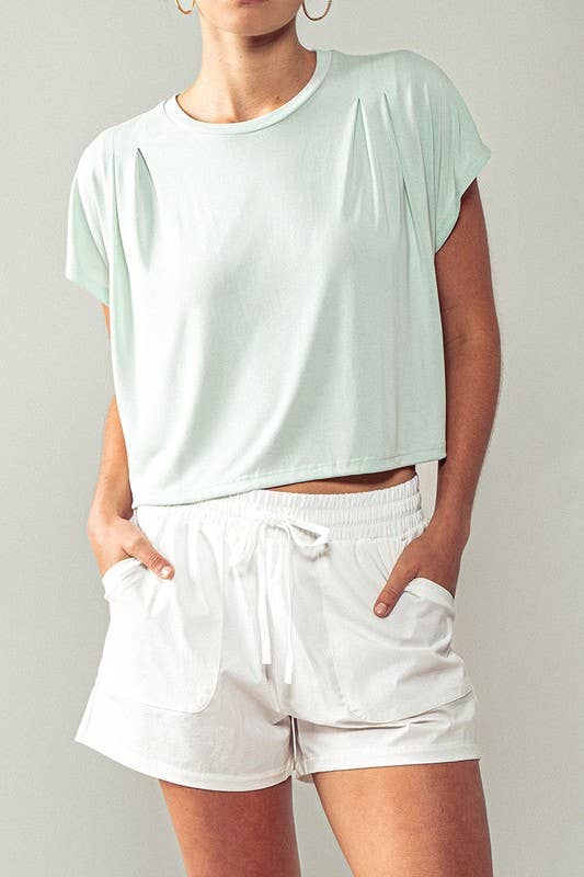 Urban Daizy Cap Sleeve Round Neck Soft Casual Tee Mint T-Shirt - Women's (UDZ-TP-00556) – alternate view 6