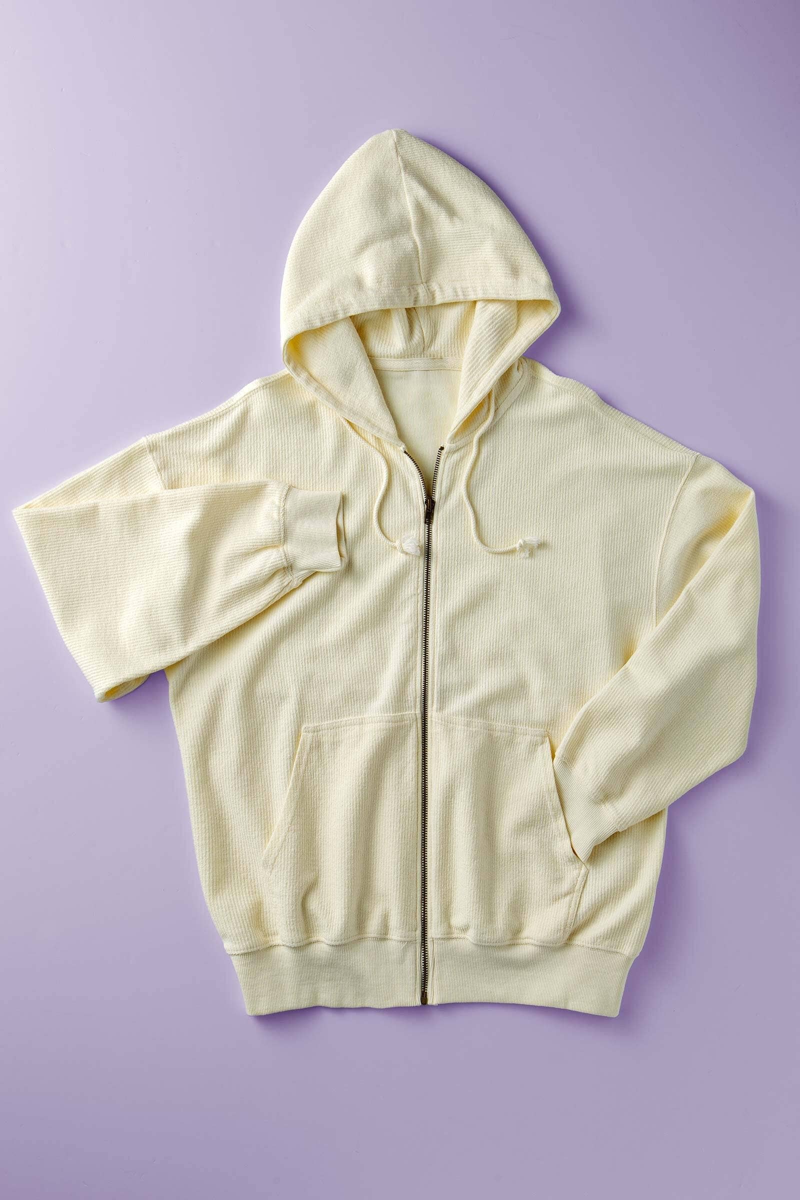 Urban Daizy Oversized Ribbed Dolman Sleeve Hoodie Cream Hoodie - Women's (UDZ-KN-00313) – alternate view 20