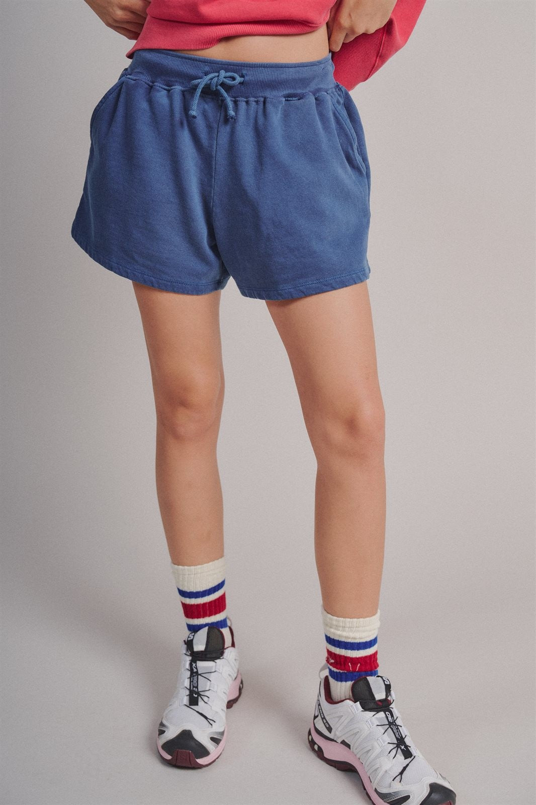 Sporty Chill Lounge Shorts in NAVY - Women's Casual Shorts | Urban Daizy
