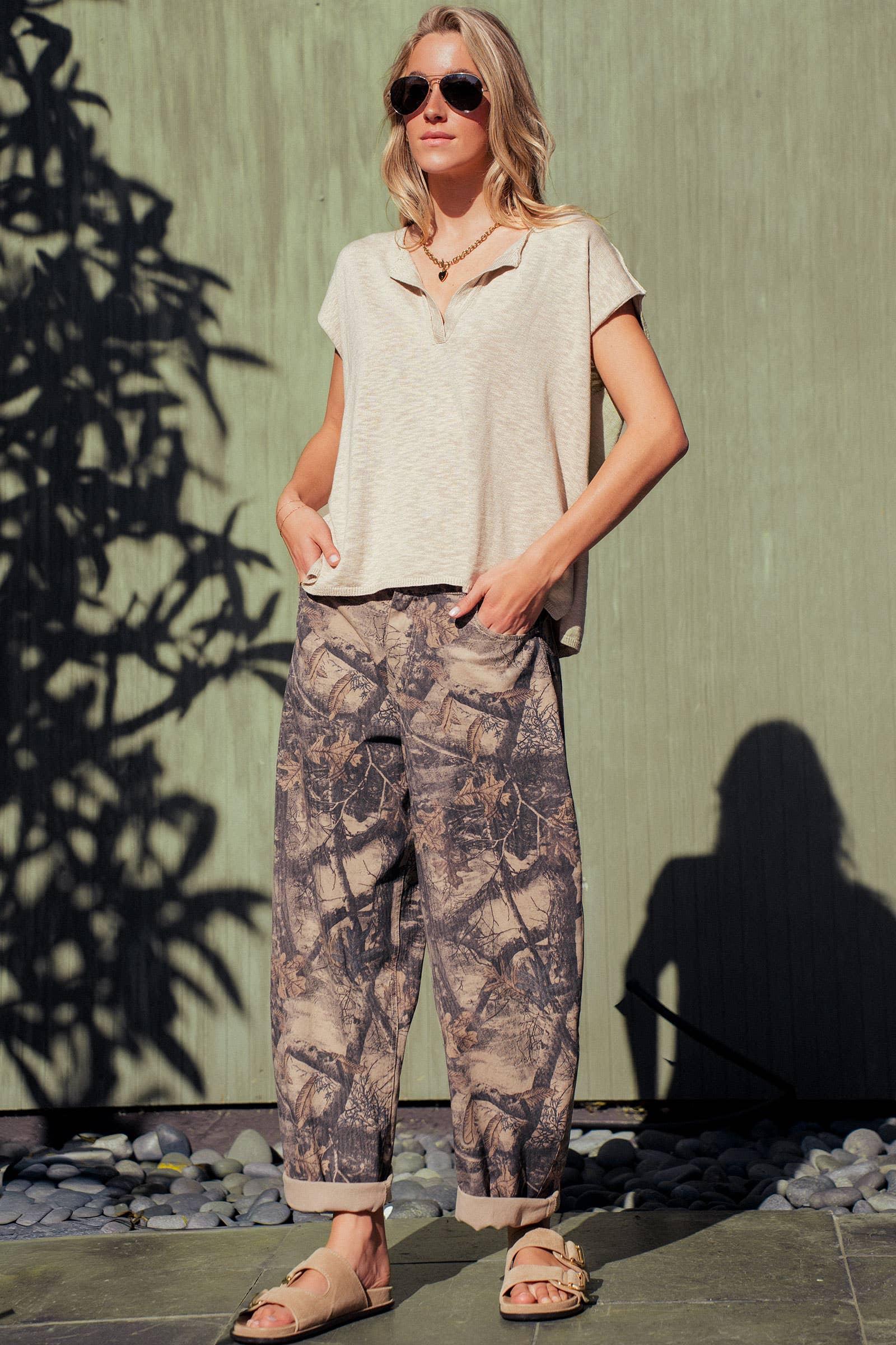 Urban Daizy Camo Print Cotton Balloon Pants Camo Pants - Women's (UDZ-PT-00458) – alternate view 16