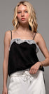 Urban Daizy Scalloped Lace Trim Satin Camisole Top Black Camisole - Women's (UDZ-TP-00719) – alternate view 20